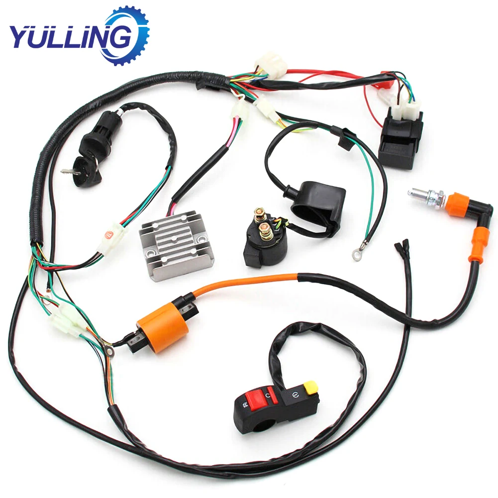 YULLING Motorcyle Electric Wiring Harness For ATV QUAD 150 200 250 300cc Stator CDI Coil Full Line Assembly Spare Parts Loom