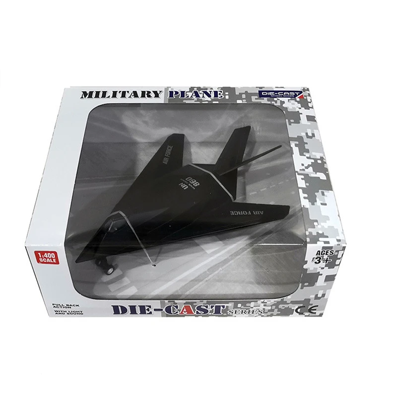 Military Model Toys F117 F-117 stealth fighter Nighthawk Fighter Diecast Metal Model Toy Pull Back For Kids Gifts Collection