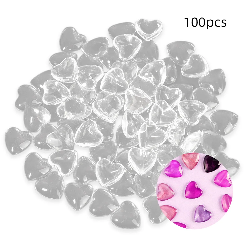 100pcs Nail Polish Display Art Tips Heart-shaped Designs Swatches Showing Shelf Salon Clip Palette Nails Tools Manicure