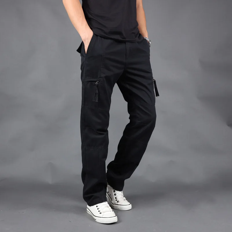 MRMT-Pantalones largos para hombre, pantalón holgado, recto, con múltiples bolsillos, informal, para primavera, 2024