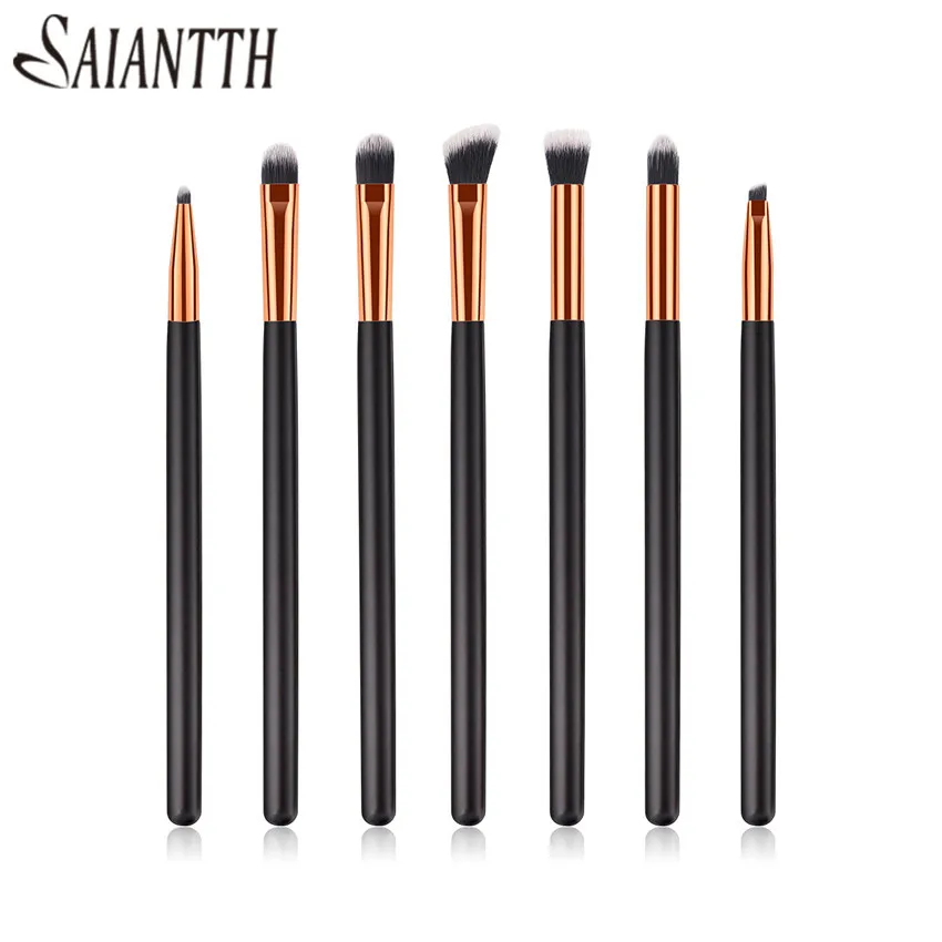 

SAIANTTH 7pcs 8pcs 10pcs 14pcs 16pcs Professional Makeup Brushes black gold wooden Handle fan face eyes make up kit unicornio