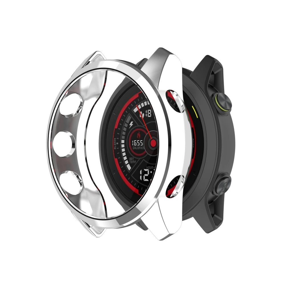 Galvanik TPU Weiche Fall Abdeckung Shell Schirm-schutz Lünette Rahmen Stoßstange Für Garmin Forerunner 745 Smart Uhr Zubehör