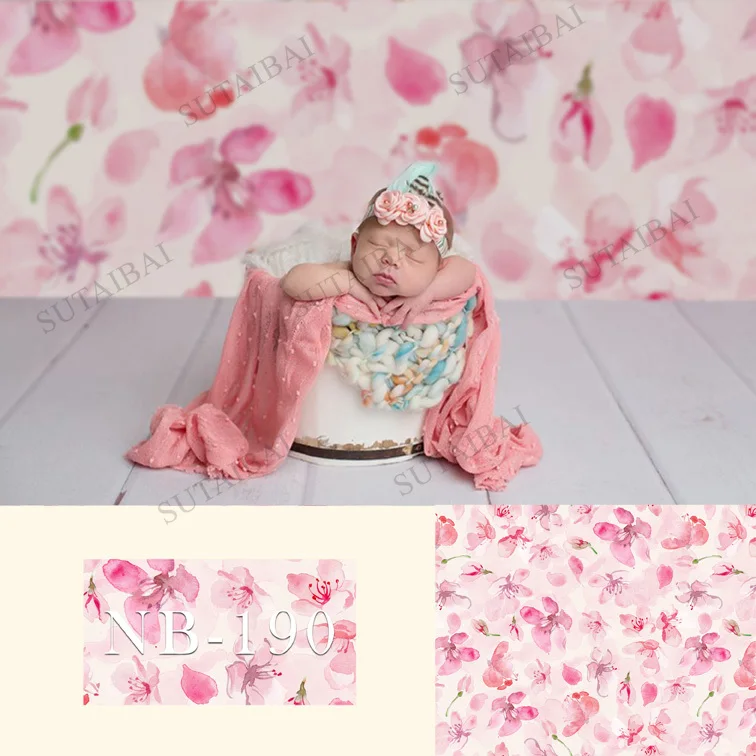 Fondo Vintage de flores para fotografía de recién nacido, retrato artístico de maternidad para niña, utilería de estudio de fotografía