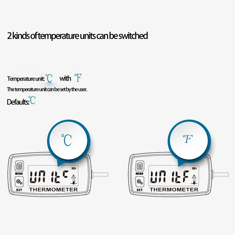 Digital LCD Engine Temperature Gauge Over-Temperature Alert with Sensor RL-TS002 for Motorcycle Dirtbike ATV