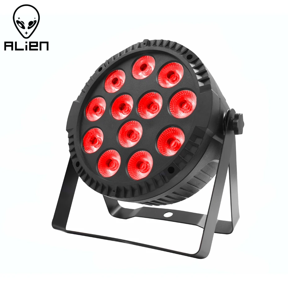 ALIEN 12*10W RGBW 4IN1 LED DMX Par Lights DJ Disco Party Stage Lighting Effect Theater Holiday Xmas Dance Wedding Wall Wash Lamp