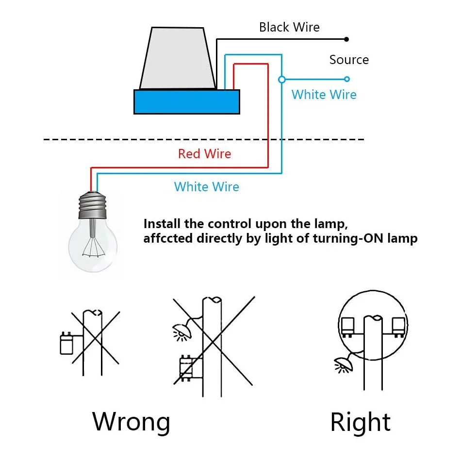 2PCS AC 110V 220V DC 12V 24V 10A Automatic Auto On Off Photocell Street Light Switch 50-60Hz Photo Control Photoswitch Sensor