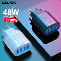 USLION 48W Quick Charge QC 3.0 USB Universal Mobile Phone Charger Wall Fast Charging Adapter For iPhone Samsung Huawei Xiaomi 14