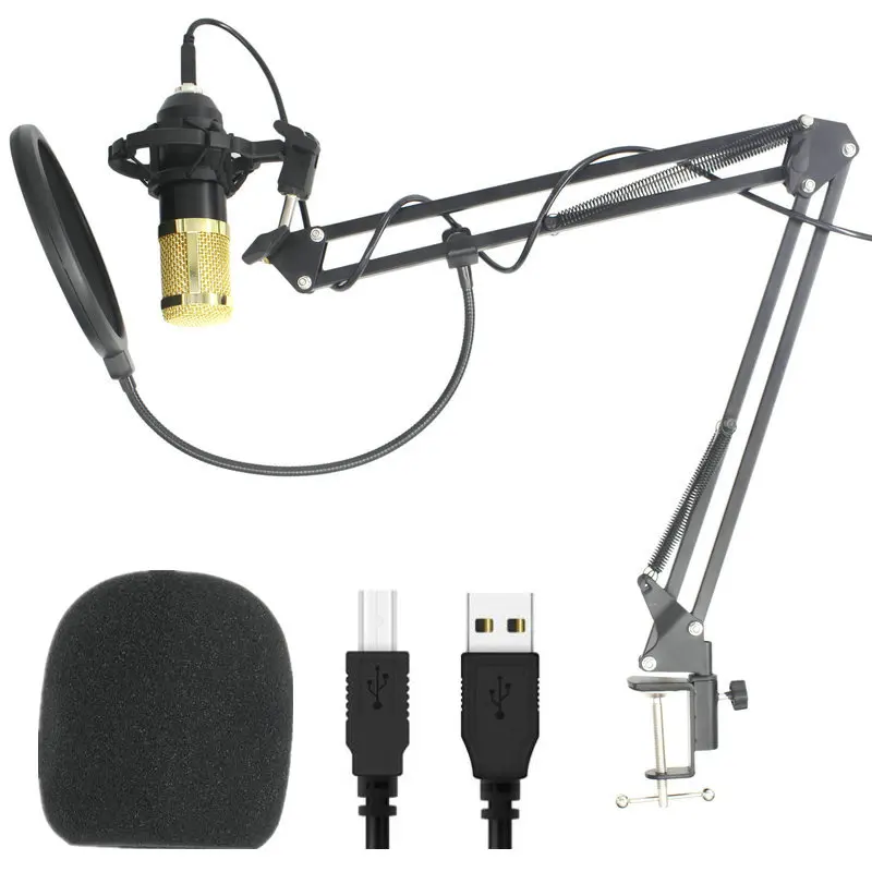 

USB Condenser Microphone Adjustable folding Microfone t Studio Microfone PC Computer Mic for Gaming Youtube Recording PK BM 800