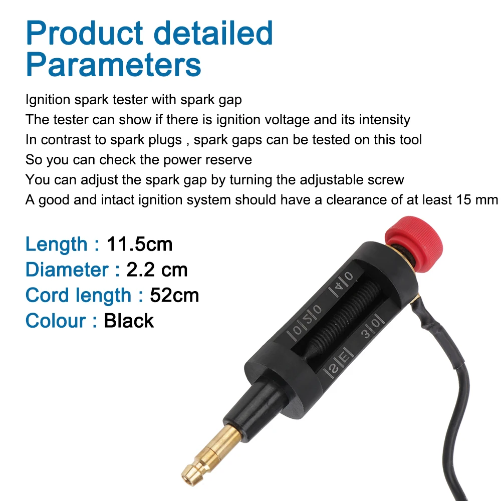 Autos Adjustable Ignition Coil Tester In Line Car Circuit Diagnostic Spark Plug Tester Ignition System Coil Engine