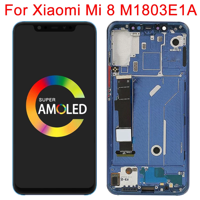 LCD For Xiaomi Mi 8 Display With Frame LCD Touch Screen 6.21\