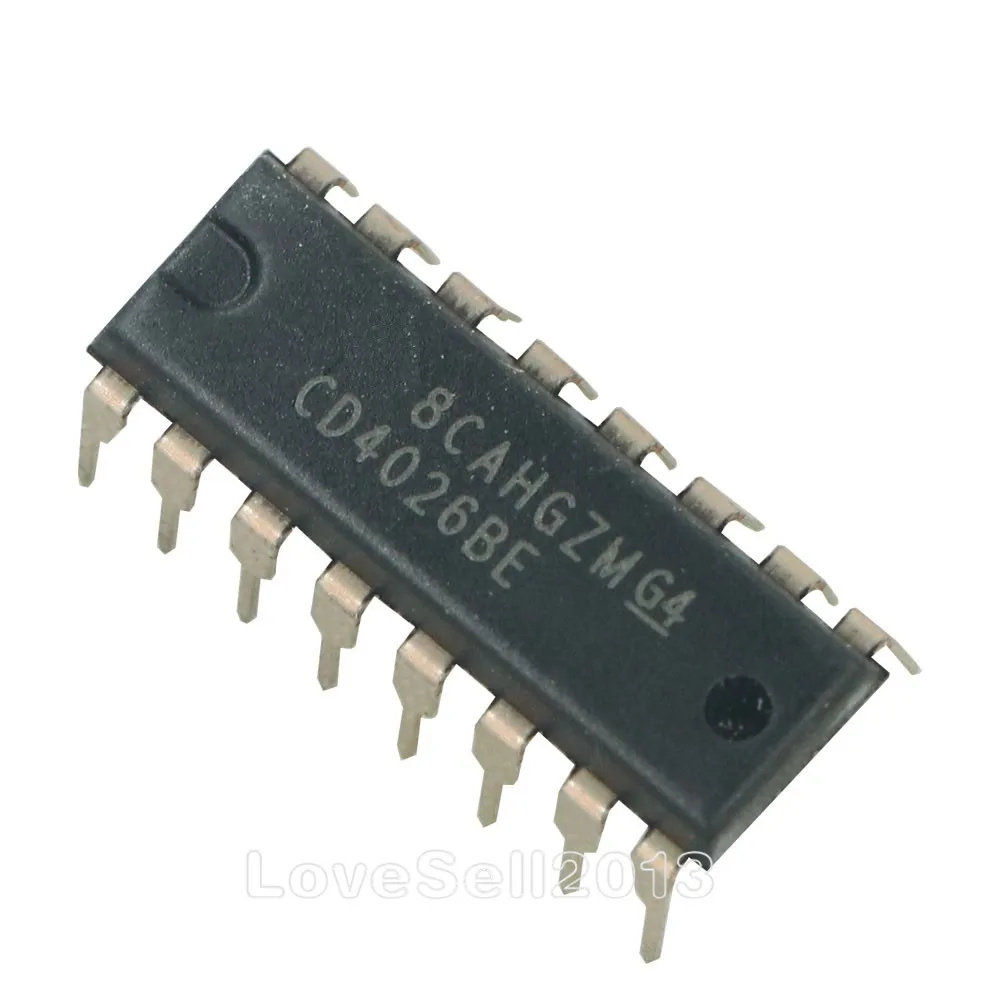 2 pces x cd4026 cd4026be 4026 ic cmos contadores década/dip divisor-16