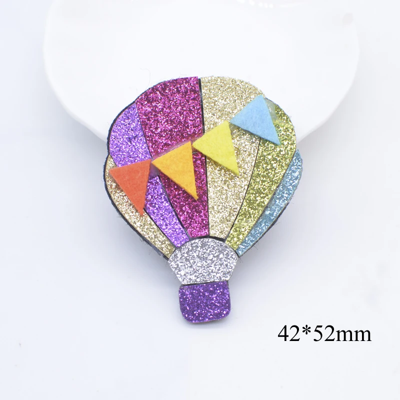 12Pcs Kawaii Meteor Rainbow Cake Ice Cream Hot Air Balloon Cloud Applique for DIY Baby Hat Headwear Hair Clips Bow Decor Patches