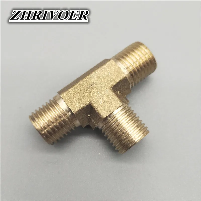 Медь 1/8 "1/4" 3/8 "1/2" 3/4 "1" BSP с наружной резьбой Тройник Тип 3 Way латунных фитингов адаптер соединитель смены навесного оборудования для очистки воды