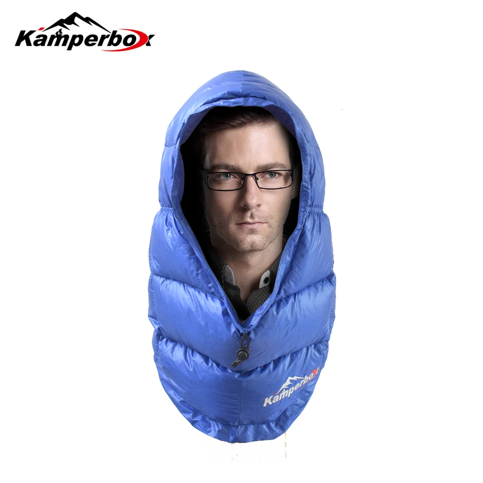 Kamperbox Winter Hat for Men Down Balacava Hiking Beanie for Ultralight Sleeping Bag Men's Winter Hat, image 9