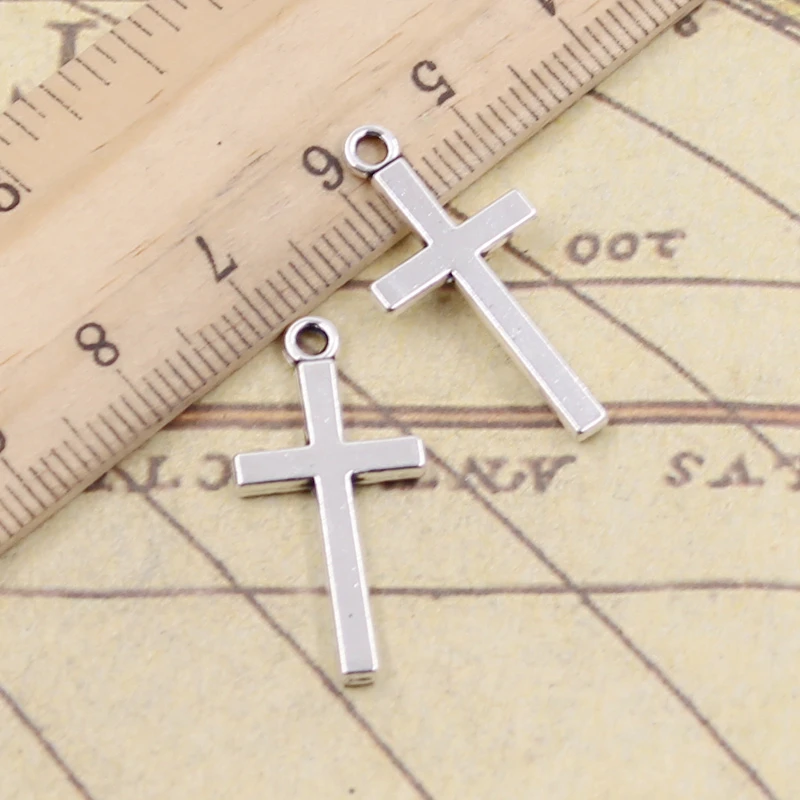 20pcs Double Sided Cross Charms for DIY Jewellery Making