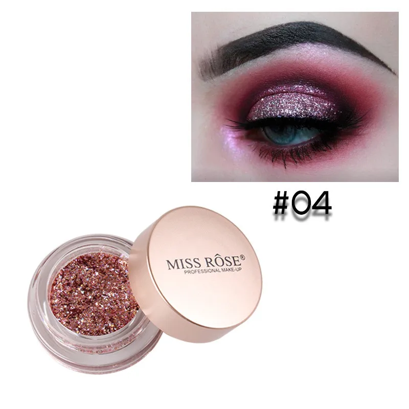 Miss Rose 10 Color Mermaid Eye Shadow Pigment Glitter Portable Powder Eye Shadow Makeup  Eyeshadow Palette TSLM2