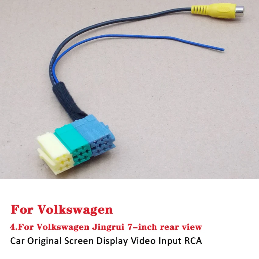 Car Rear View Camera For Volkswagen riginal Video Input Switch RCA Adapter Connector Convertor Wire Cable +car camera