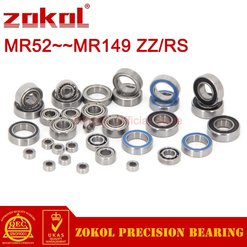 10Pcs/Lot MR52ZZ MR63ZZ MR74ZZ MR85ZZ MR105ZZ MR117ZZ MR126ZZ MR128ZZ MR137ZZ MR148ZZ MR84ZZ Miniature Deep Groove Ball Bearing