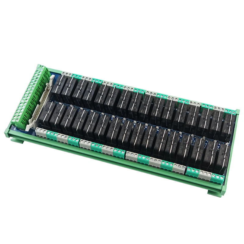 Huaqingjun 32-Channel 1NO 1NC 5 Pins Hongfa Relay Module JQX-115F 12VDC 24VDC Relays for PLC