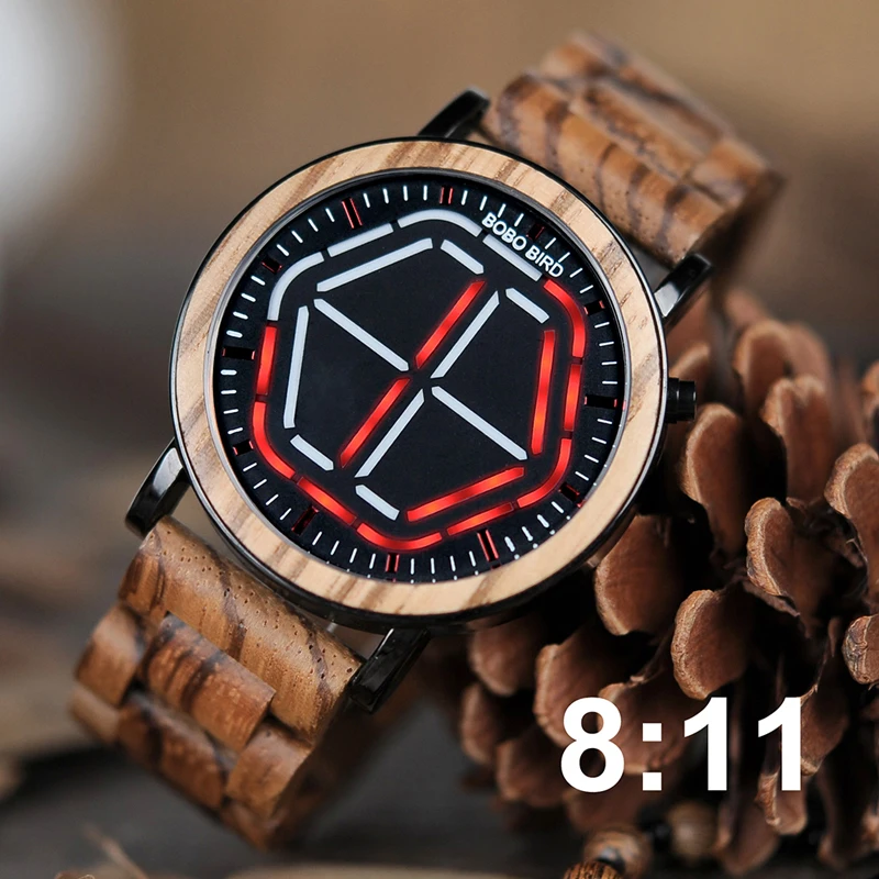 Montre homme BOBO BIRD Holz Uhren für Männer Sonderpreise Armbanduhren Hohe Qualität Angepasst Holz Uhr Mann Dropshipping