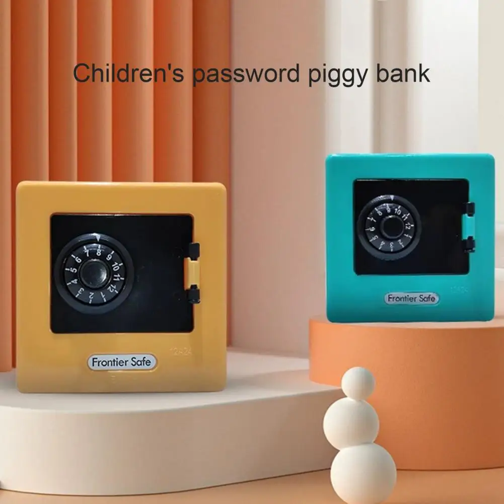 Saving Bank Toy Fun Compact Plastic Safe Piggy Bank Toy Mini Piggy Gift Safe Case Password Portable With Key Money Storage Box