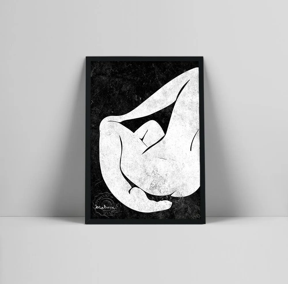 Henri Matisse Black and white nude poster, Matisse black Art Print, Matisse the cut outs, Matisse Blue Nude, Matisse art Poster