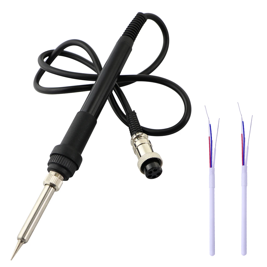 With 2pcs Extra Heating Element Original Saike Soldering Station Universal Soldering Iron Handle For Saike 852D++ 909D 898D 8586