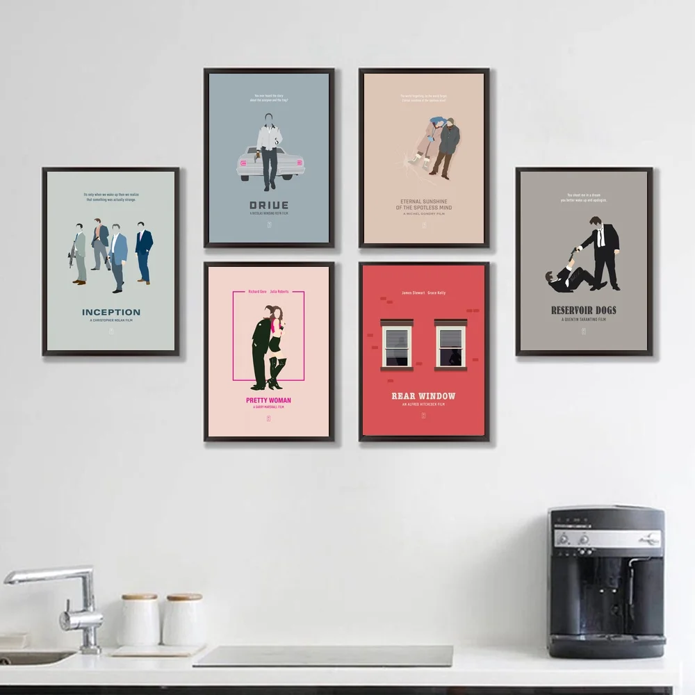 Nordic Funny Abstract Painting Movie Art Canvas Poster Drive Eternal Rear Window Reservoir Dogs Wall Picture For Bedroom Decor