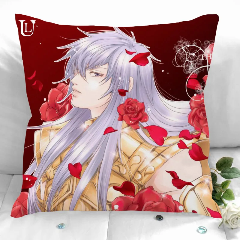 New Custom Saint Seiya Pillowcases Printed Square Pillowcase Home Decorative Zipper Pillow Cover 35X35cm40X40cm(One Side)