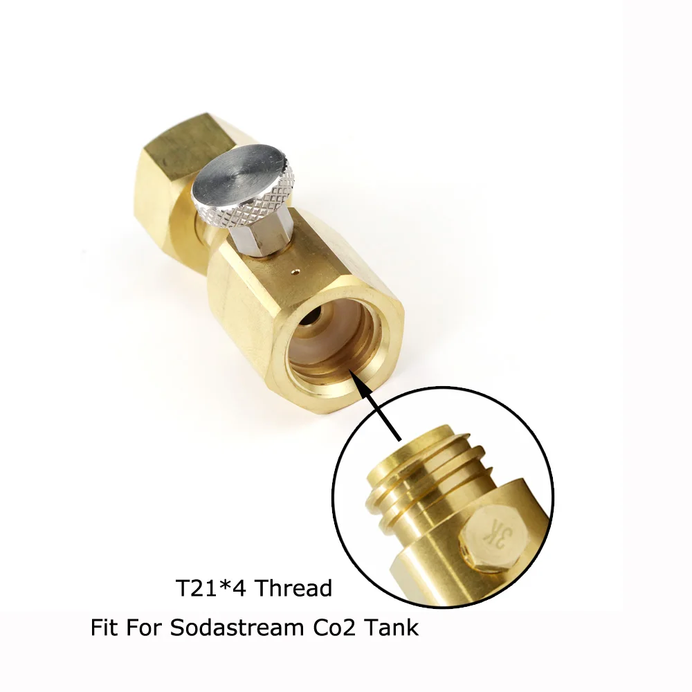 Neuer Soda-CO2-Zylindertank-Nachfülladapter mit Entlüftung ventil anpassung w 21,8-14 (din) oder cga320-Stecker