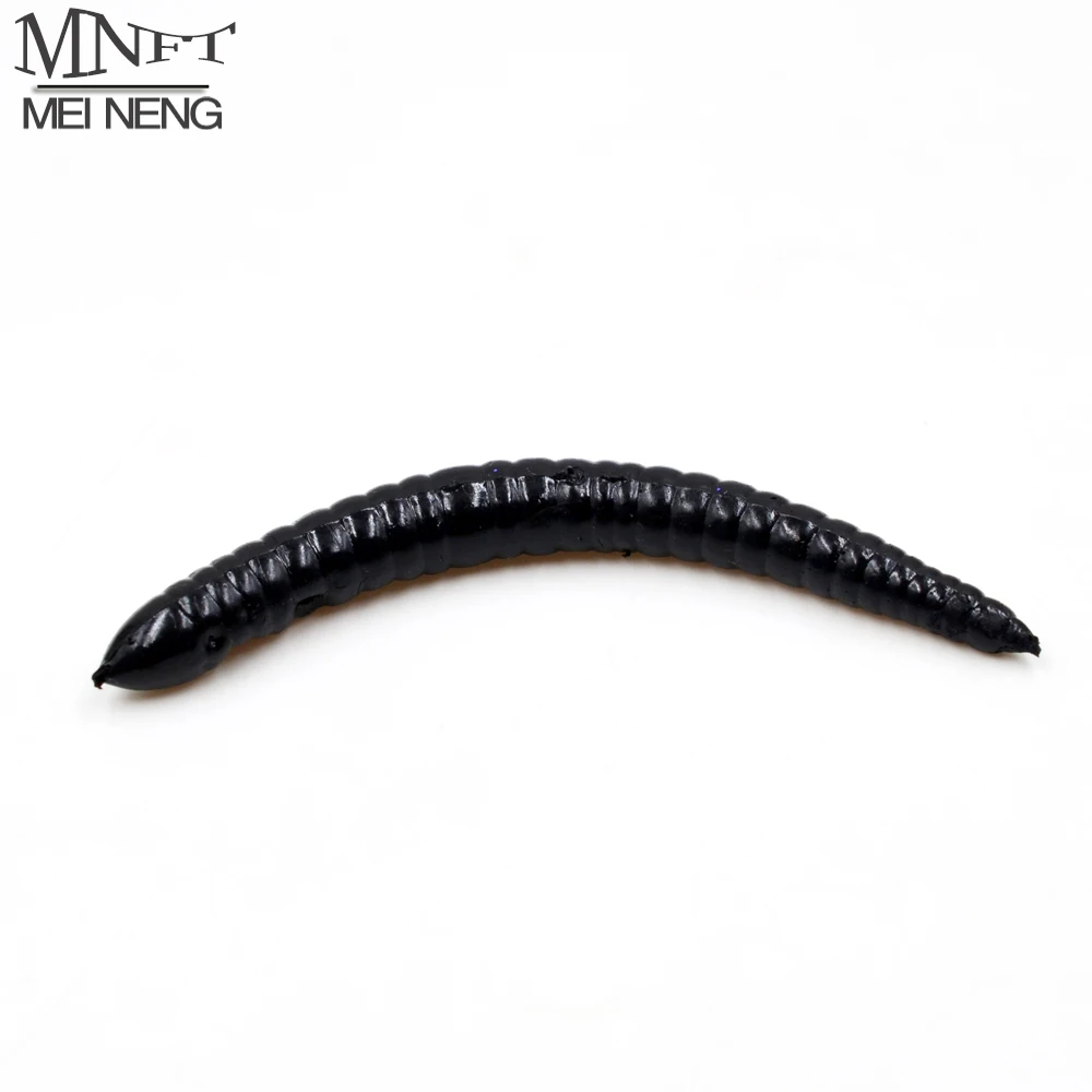 MNFT 24 sztuk symulacja dżdżownica czarna brązowa robaki wędkarskie sztuczne robaki wędkarskie przynęty miękka przynęta 8cm sprzęt wędkarski