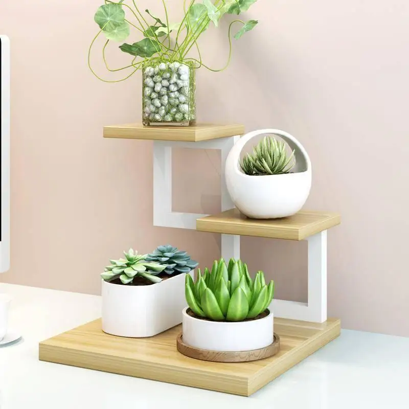 Fleshy flower rack desktop multi-layer storage rack balcony bay window plant rack on both sides of creative ornaments  balcony