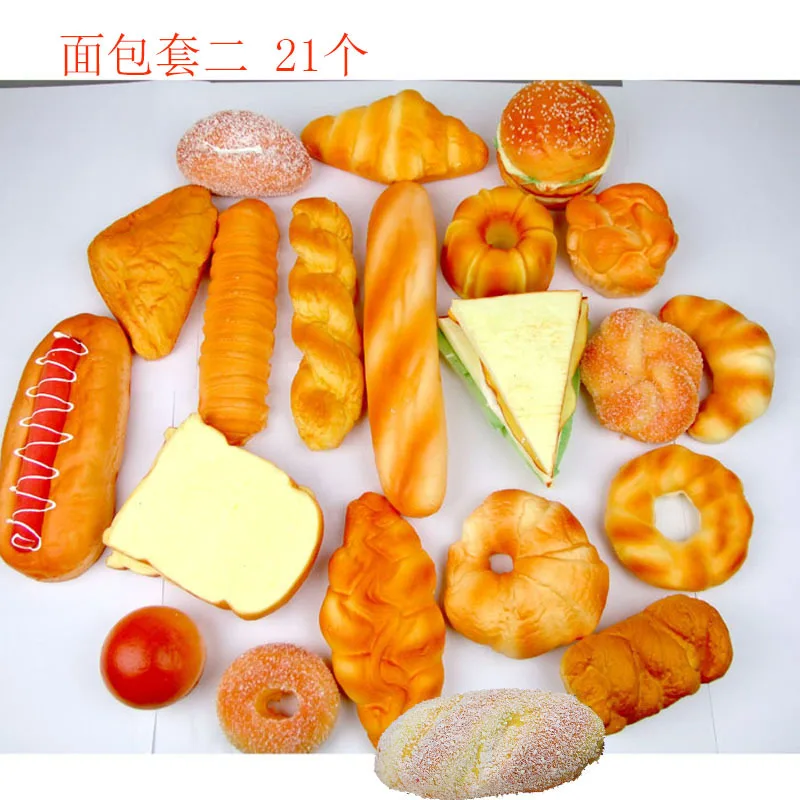 Squishy loaf Squishy Fake Buns Bread Pretend Play Kitchen Toys Simulation Bread Model photography Prop Squeeze Stress Reliever