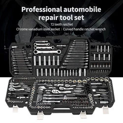 Profissional Automóvel Repair Tool Set, Multifuncional Cromo Vanádio Aço, Mão Reparação Ferramentas para Carro, 46 53Pcs