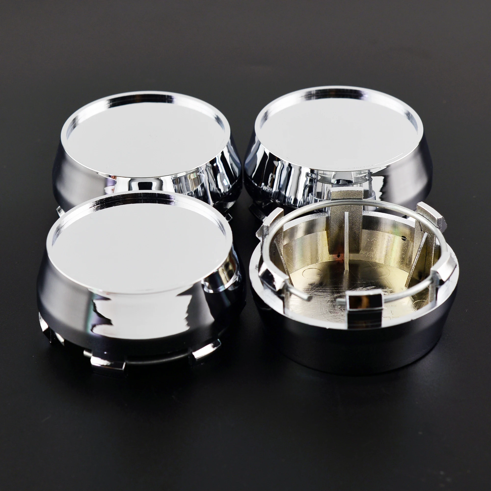 4pcs 60mm 56mm Car Wheel Center Hub  Cover For H-154 Rims Caps Auto Refits Accessories No Logo Chrome