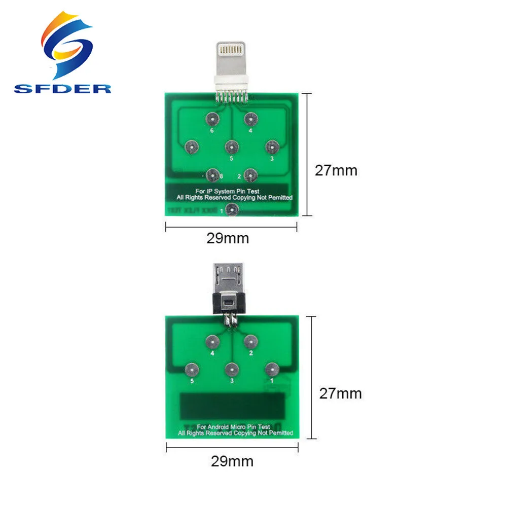 3pcs/lot Micro Dock Flex Test Board USB Type-C Lightning U2 Battery Power Charging Port Testing Tool For iPhone Android