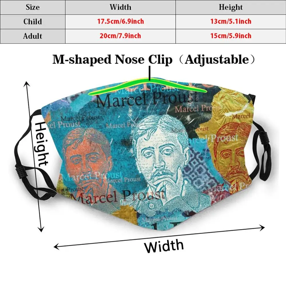 Marcel Proust Funny Print Reusable Pm2.5 Filter Face Mask Mallybeau Mouse Dwelling Marcel Proust In Search Of Lost Time À La