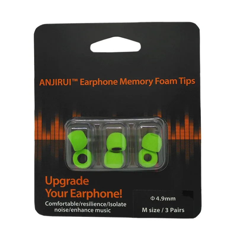 6ชิ้น/เซ็ต Original โฟมจำรูปเคล็ดลับ Eartips TS400สำหรับ JBL 125TWS In-Ear หูฟังชุดหูฟังหูฟัง Enhanced Bass C ชุด ear Pads