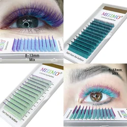 2021 New Color False Eyelashes Thickness (0.07/0.1mm) Natural Extension Soft Makeup Factory Wholesale Light Blue Mix.