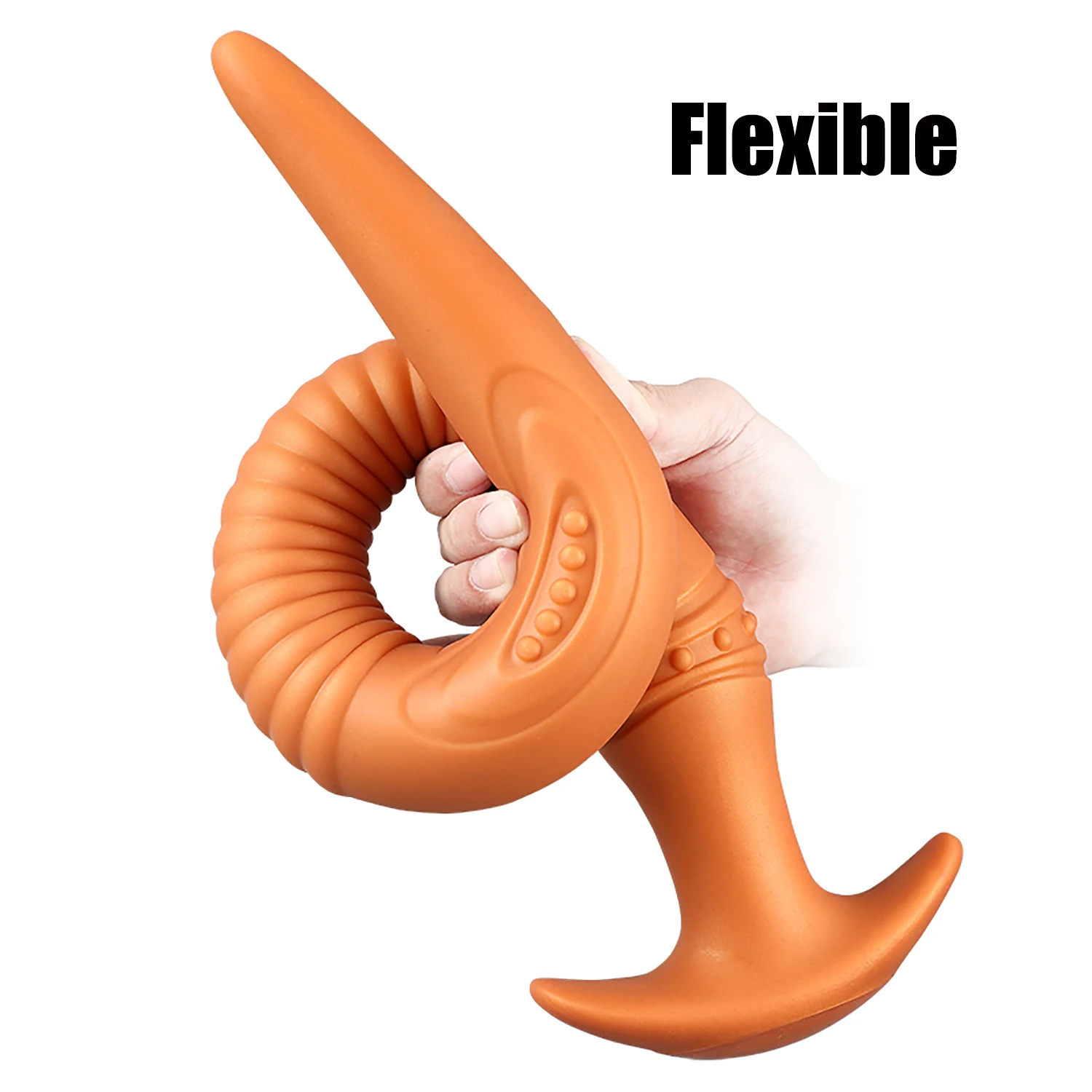 Liquid Silicone Super Long Anal Plug Dildos Stimulate Anus and Vagina Soft Anal Dilator Butt Plug Sex Toys for Women and Men