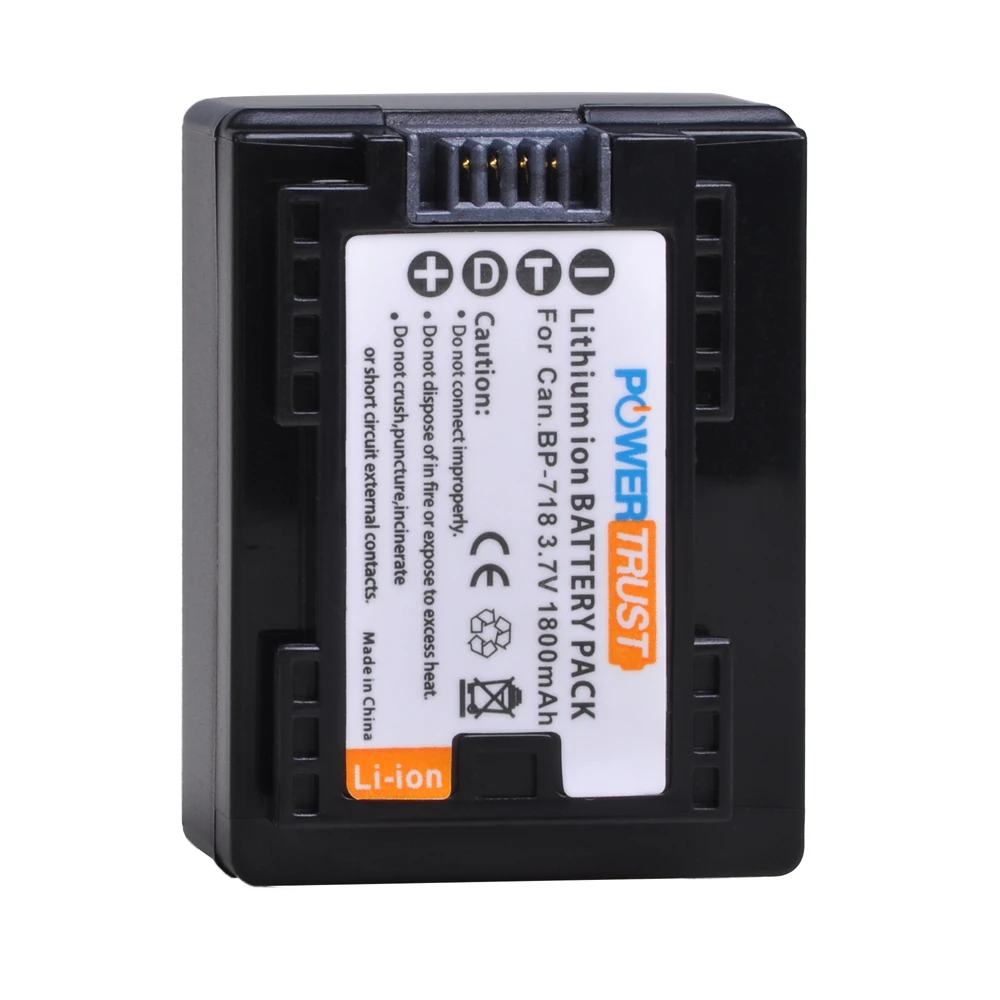 1X BP-718 BP718 BP 718 1800 MAh Pin + Màn Hình LCD USB Sạc Cho Canon VIXIA HFR80 HFR82 HFR800 HFM50 HFM52 HFM500 HFR30 HFR32 HFR300