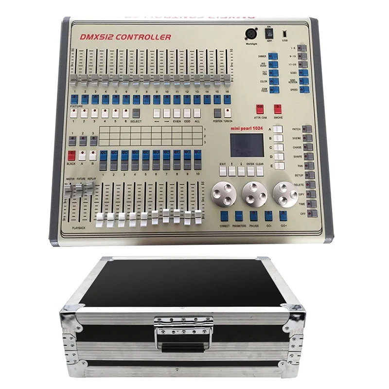 Imagem -04 - Mini Controlador de Pérola 1024 Console com Soquete Flycase Luz Led de Palco Profissional Envio Rápido