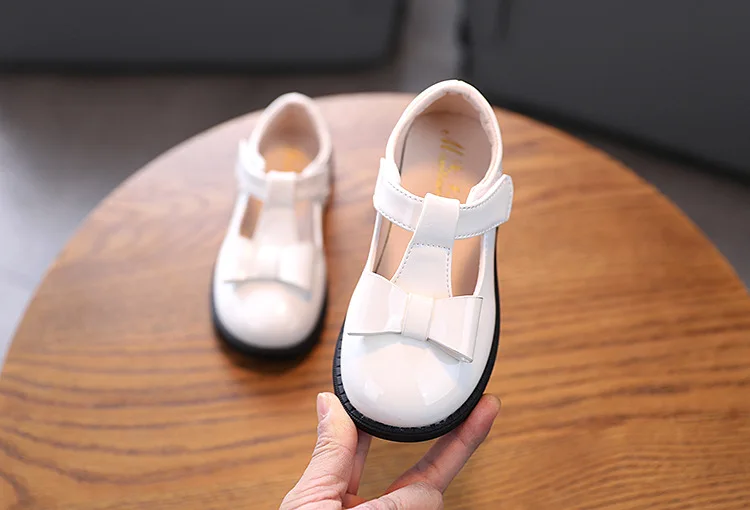 Fashion Summer Spring New children's Black White high-heeled shoes big Girls performance dance performance single shoes girls