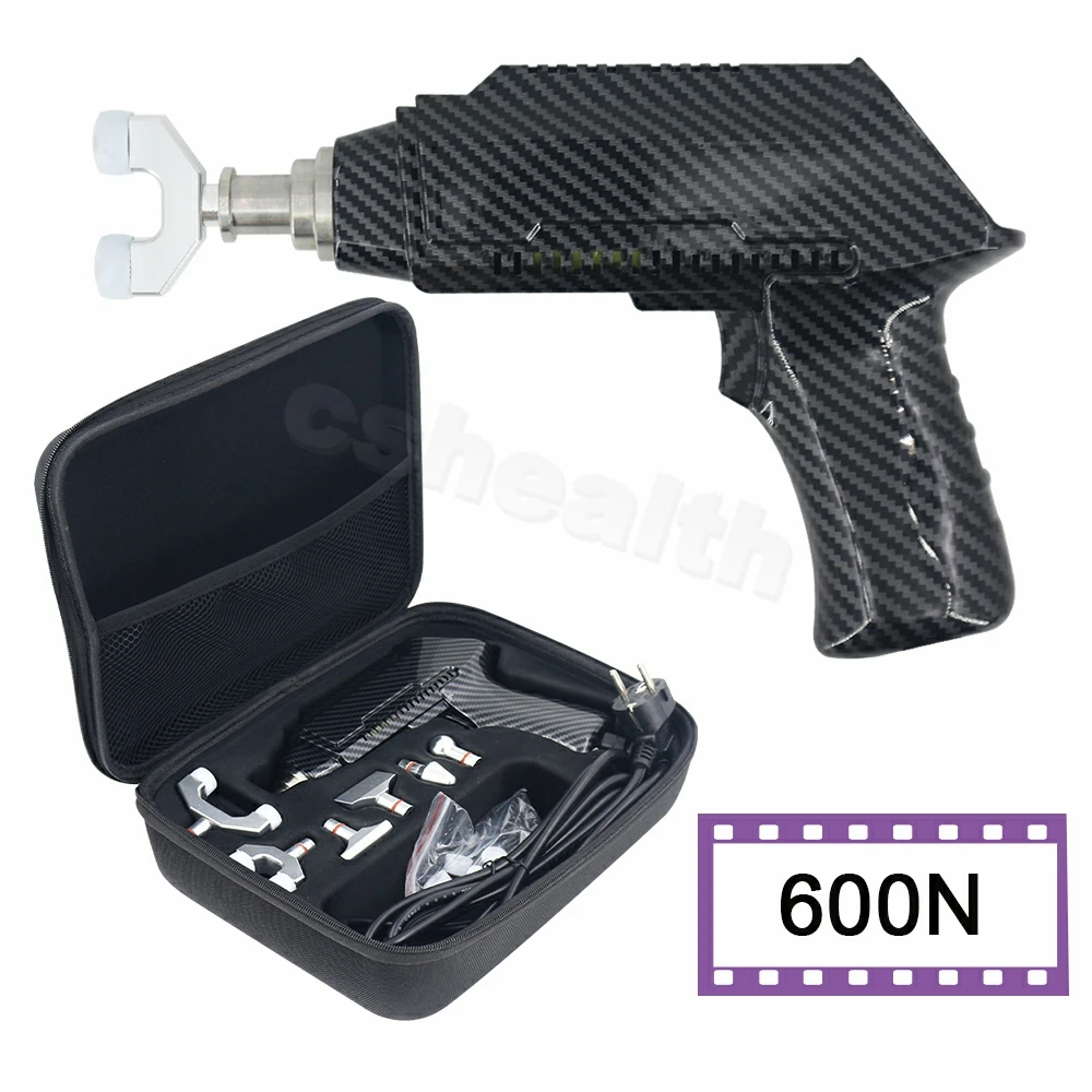 

600N Electrical Chiropractic Adjustment Gun 6 Heads Lumbar Spine Massager Massage Gun Chiropractic Adjusting Tool