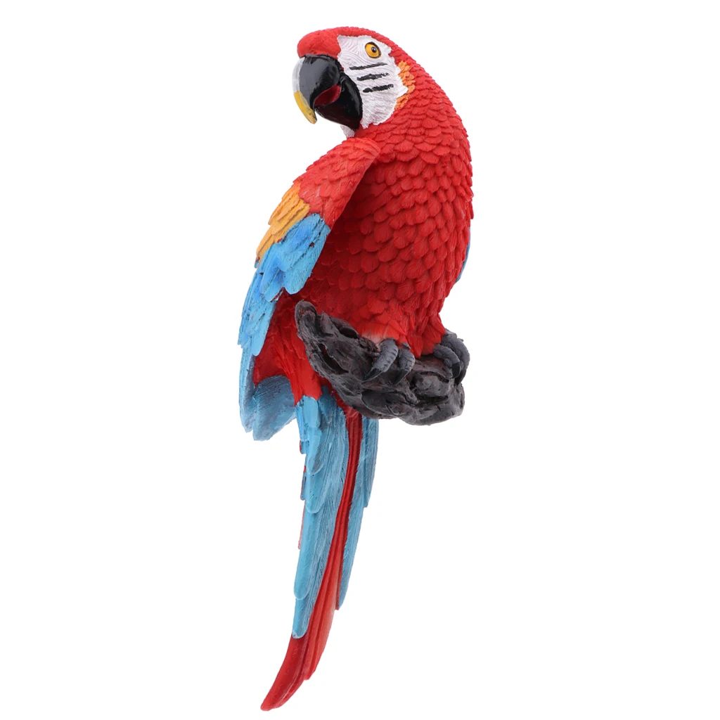 Decortaive Garden Ornaments Resin Parrot Figurine for Outdoor/Indoor Decor