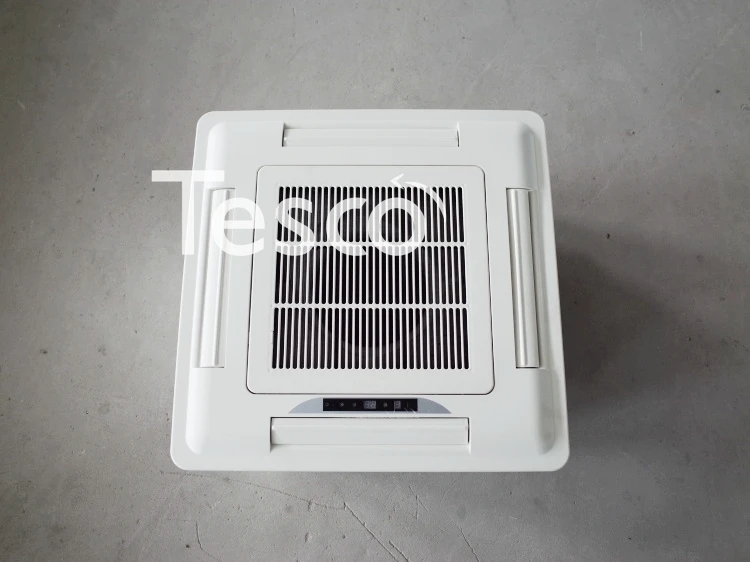 Cassette พื้นผิวพัดลมติดตั้ง Coil Unit ฝัง Patio เครื่องเพดานน้ำเครื่องปรับอากาศ