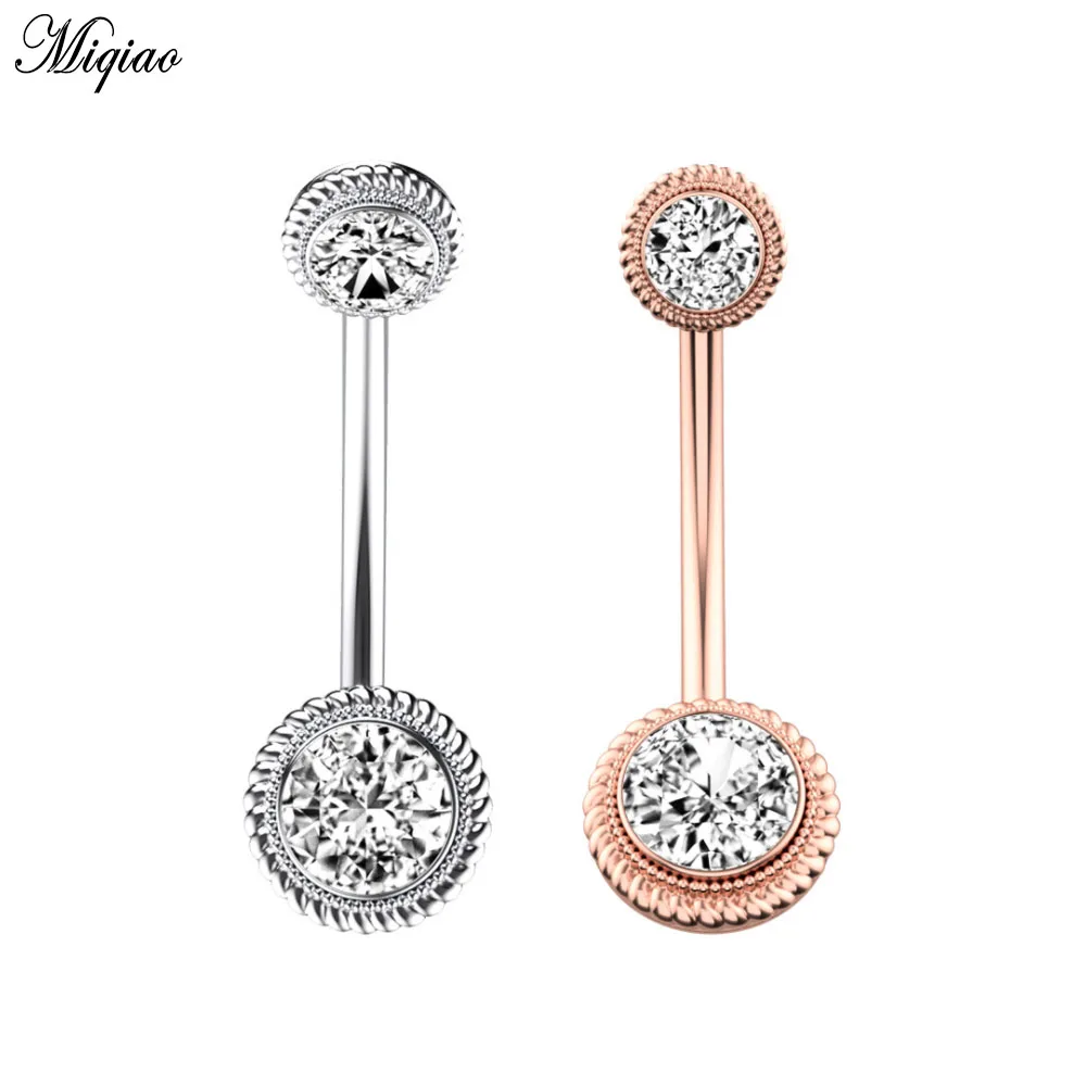 

Miqiao, лидер продаж, новый стиль, круглая циркониевая пупка, кольцо для пупка, ювелирные изделия для пирсинга тела