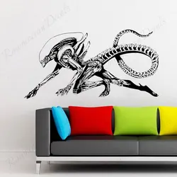 Alien Predator Movie Xenomorph Vinyl Wall Sticker Home Decor For Kids Boys Room Bedroom Decals Interior Decoration Murals 4476