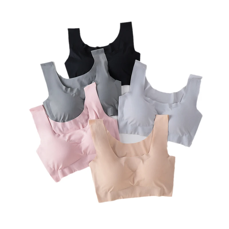 

3PCS/LOT Sexy Lingerie Push Up Bras Seamless Bra Women's Underwear With Gathers Pad Comfortable Bralette Ice Silk Brassiere