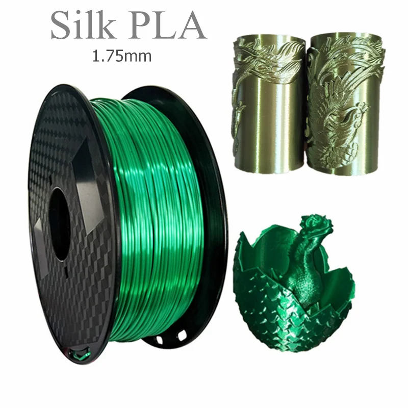 PLA włókno jedwabne 1.75MM 250g błyszczące PLA 3D drukarki Filament 0.25kg jedwabna tekstura PLA 3D DIY materiały do drukowania kolor Dropshipping